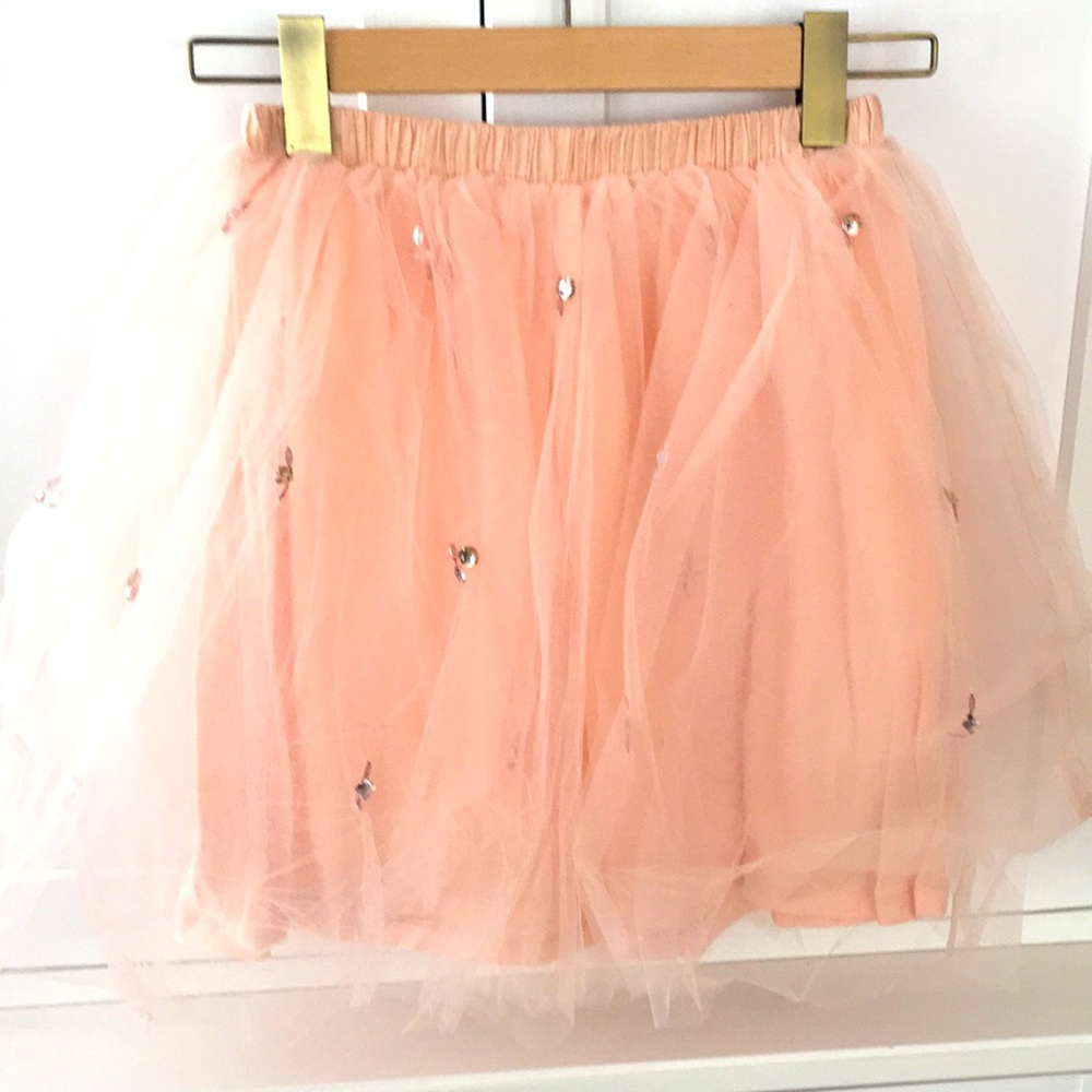 NWT Crewcuts coral/pink Tulle Skirt Sz14 Girls